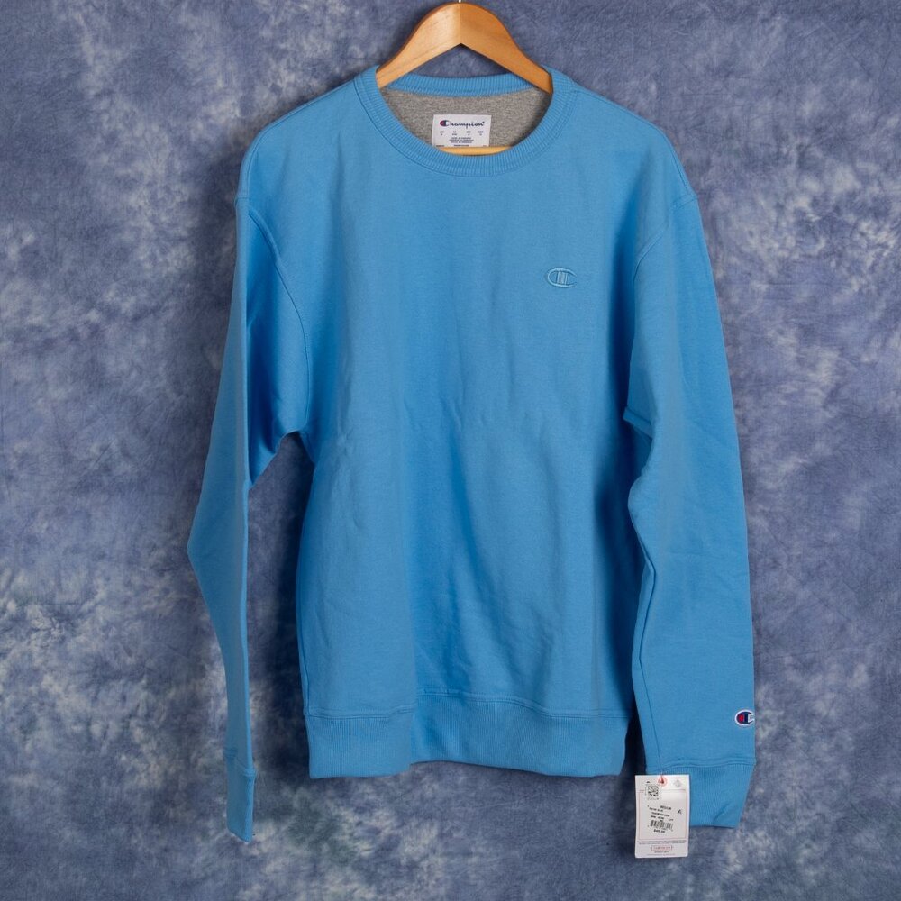 Classic Men's Champion Light Blue Crew Neck Sweatshirt Sz M